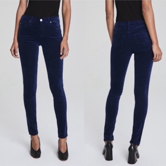 AG Adriano Goldschmied Velvet jeans The Legging Super Skinny Fit  size 29 R - Picture 1 of 12